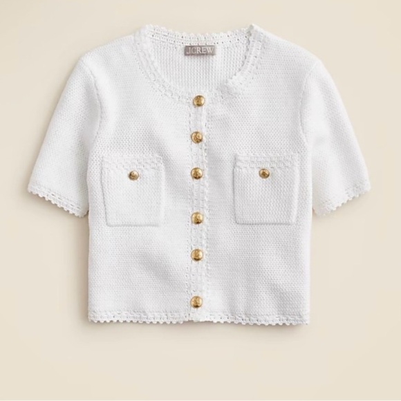 NWT J. Crew Short-sleeve sweater lady jacket Size X Small $138 - Picture 2 of 11